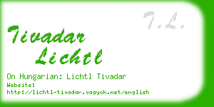 tivadar lichtl business card